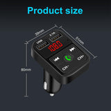 Wireless Bluetooth FM Transmitter Hands-free Car Kit MP3 Audio Music Player Dual USB Radio Modulator and 2.1A USB Charger_4