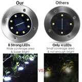 Pack of 4 Solar Powered LED Outdoor Solar Garden Ground Lights_12