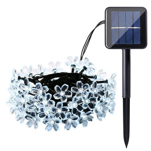 Solar Powered Flower String Lights Cherry Blossom Sakura Fairy Lights_0