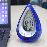 Water Operated Digital Clock Alarm Clock Time Date Temperature_10