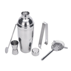 Stainless Steel Cocktail Shaker Set Bartending Drink Mixer_0